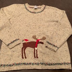 Woman’s Coldwater Creek Sweater w/Moose - size 1X
